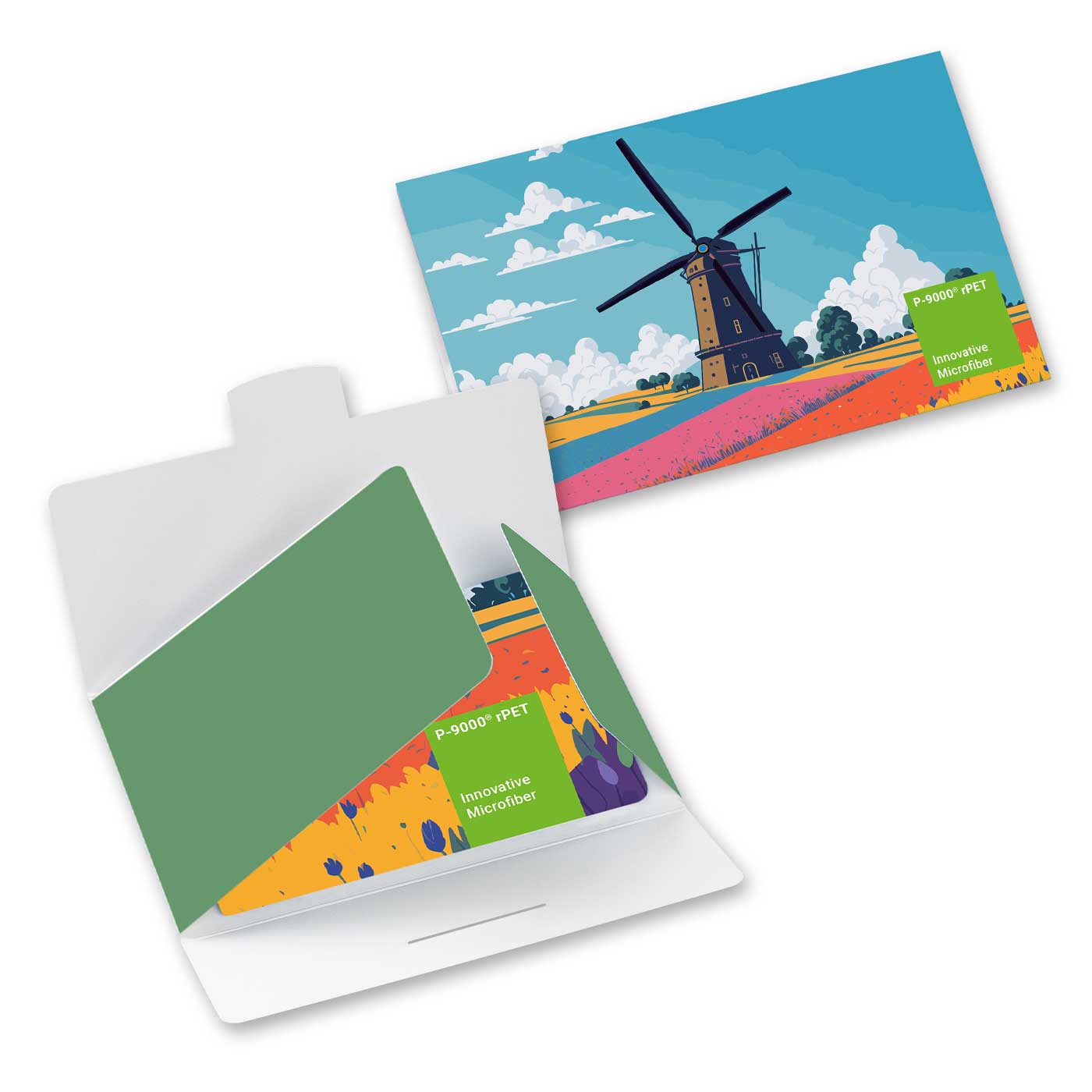 Auf Vorderseite ganzflächig (21 x 15 cm)