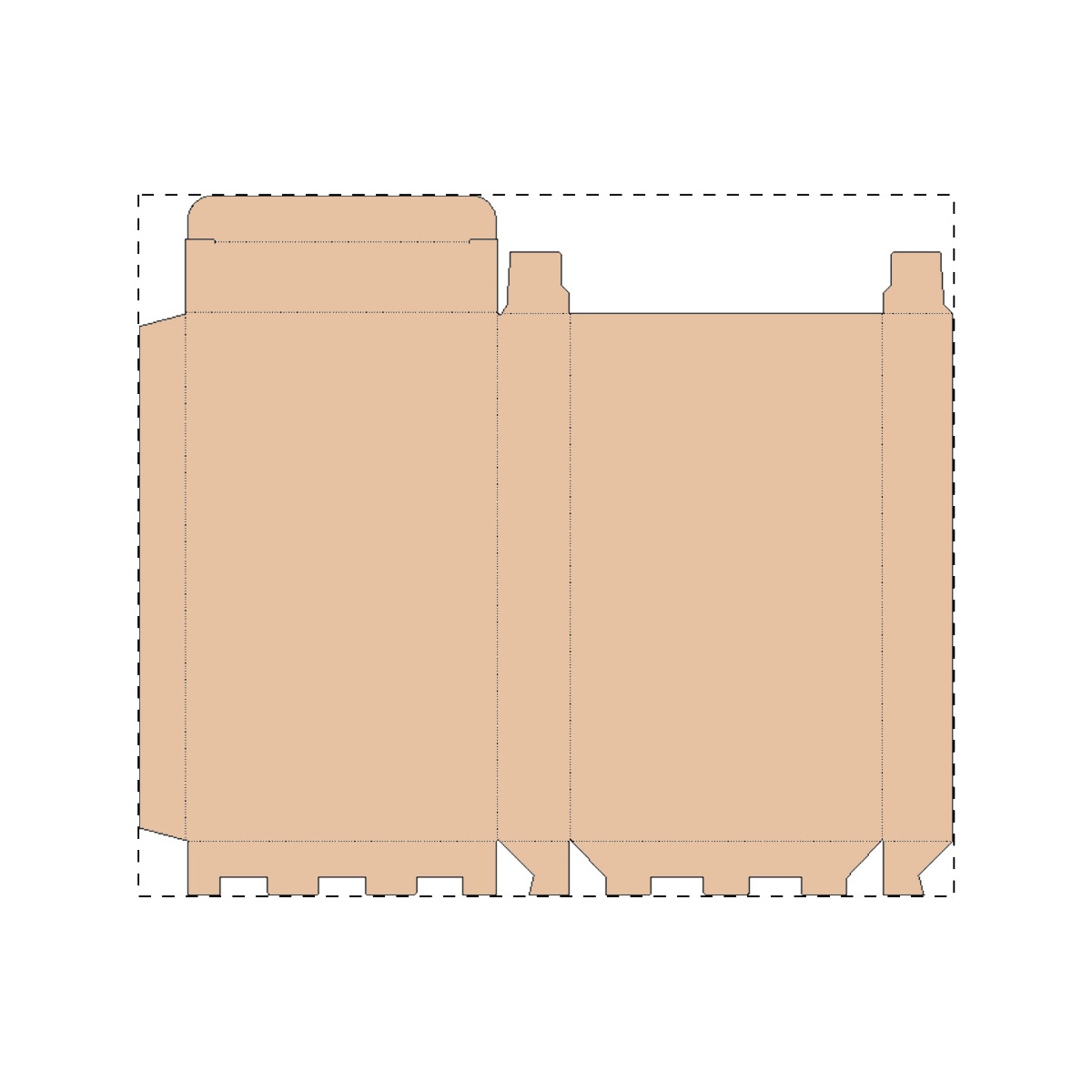 Maßgefertigter Kraft-Wellpappkarton (225 x 193 mm)