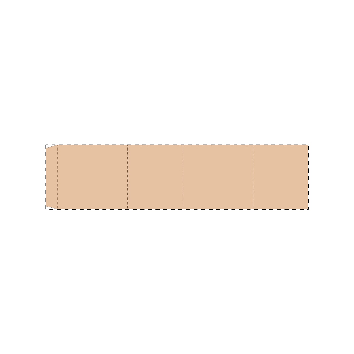 Maßgefertigte Kraft-Papierbanderole (361 x 88 mm)