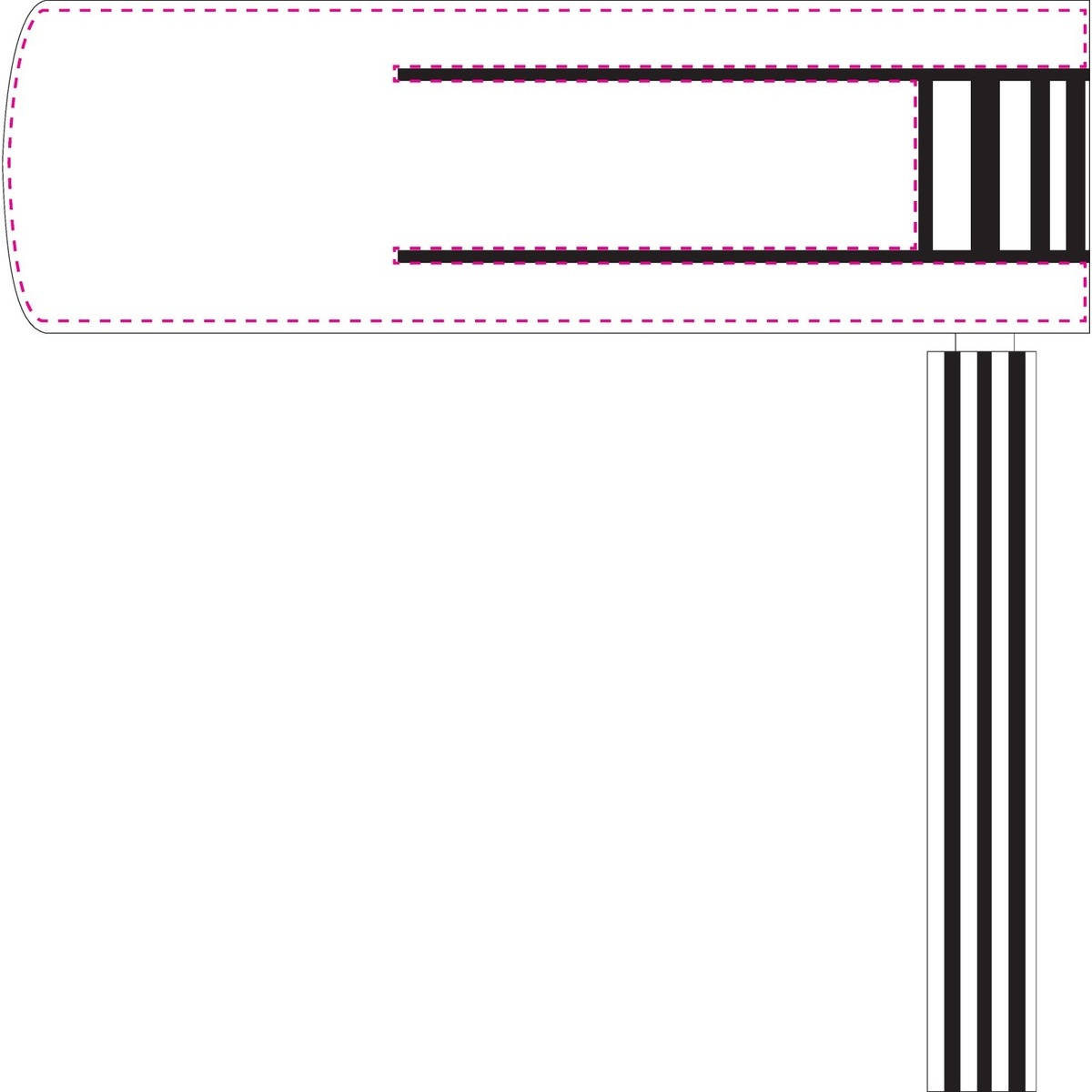 vorne mittig (39 x 141 mm)