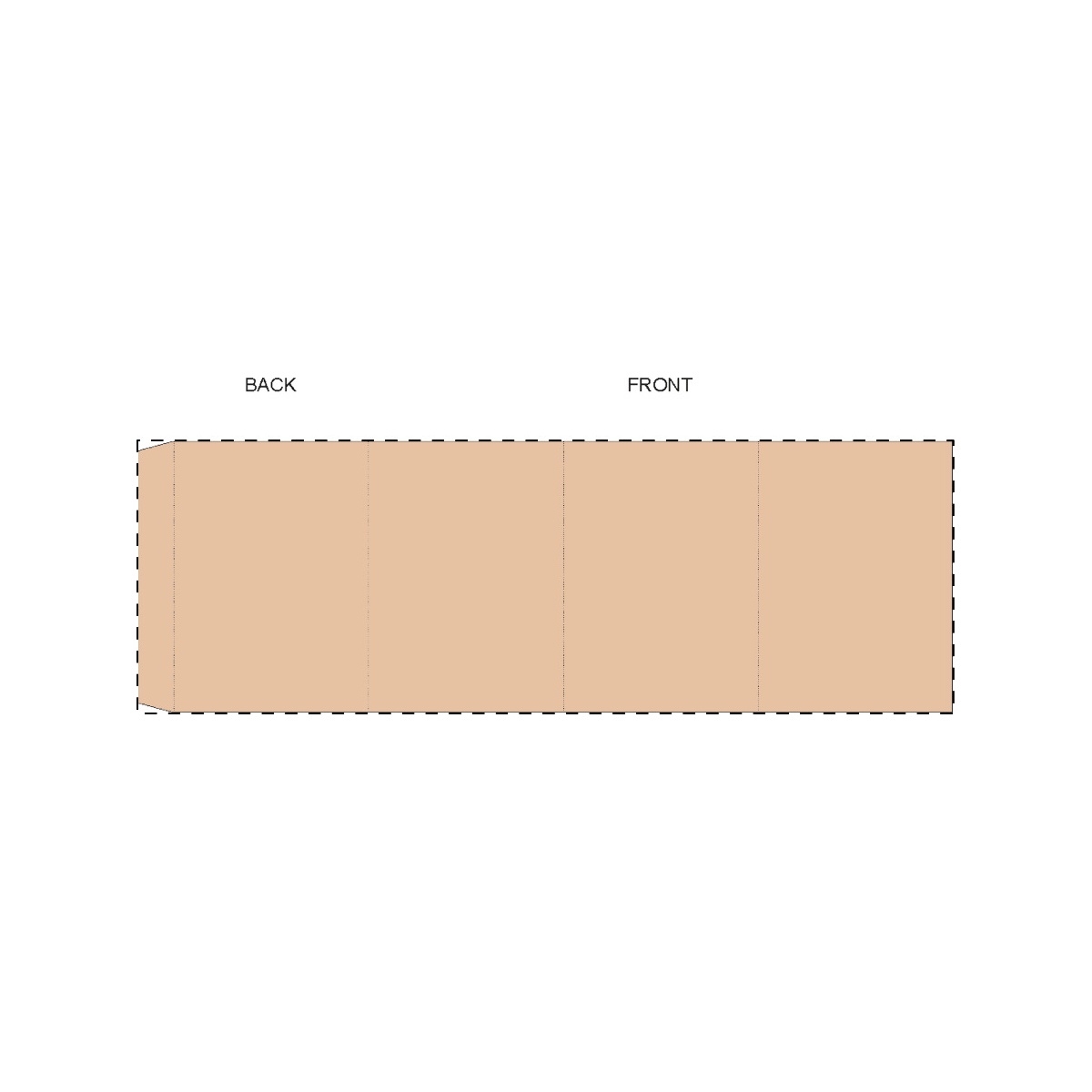 Maßgefertigte Kraft-Papierbanderole (361 x 120 mm)