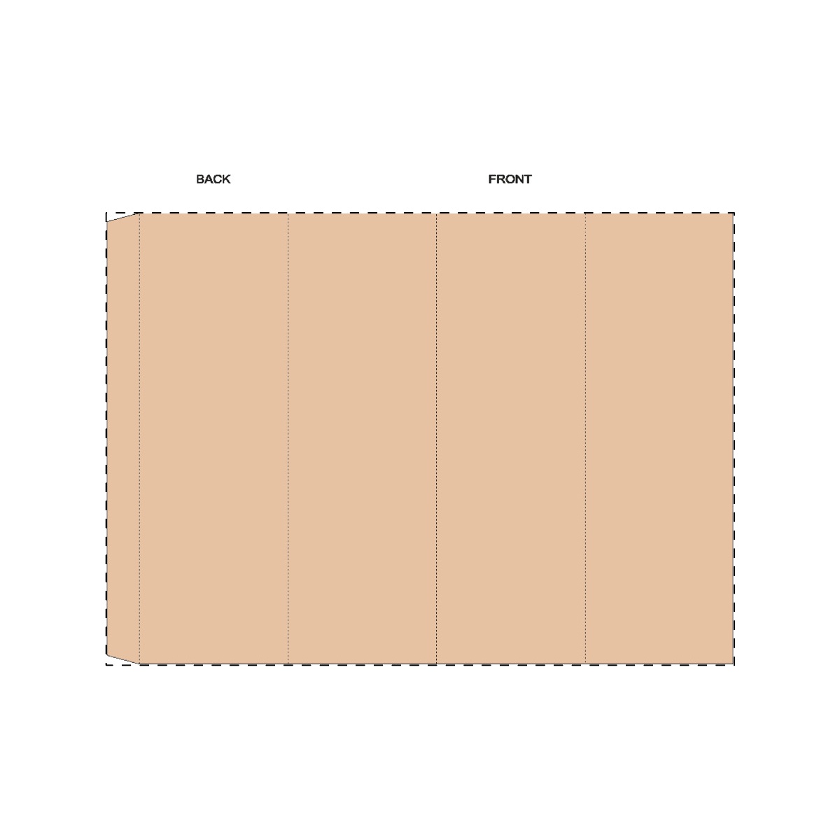 Maßgefertigte Kraft-Papierbanderole (309 x 222 mm)