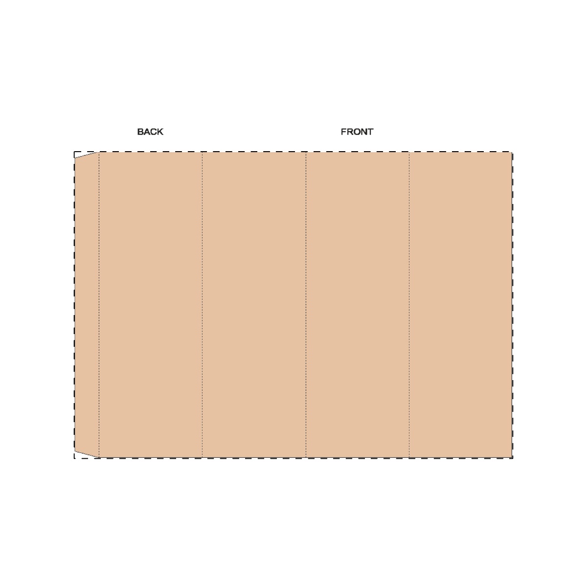 Maßgefertigte Kraft-Papierbanderole (289 x 202 mm)