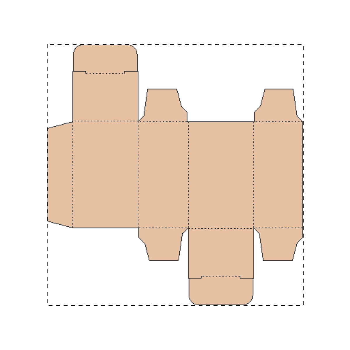 Maßgefertigter Kraft-Karton (133 x 135 mm)
