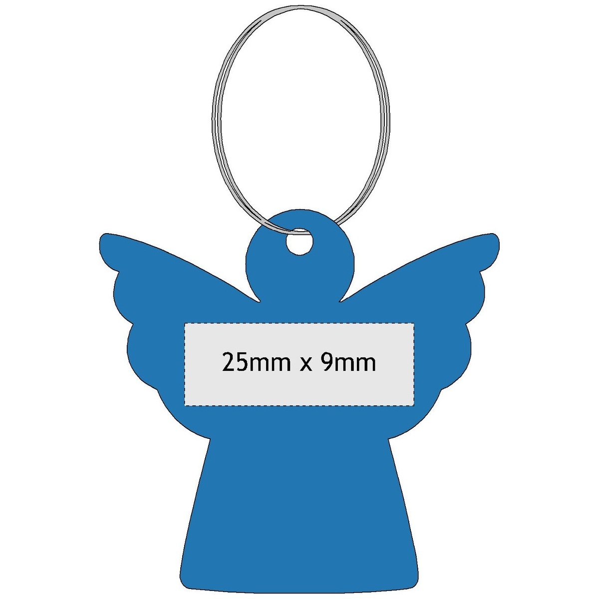 mittig auf Bauch (9 x 25 mm)