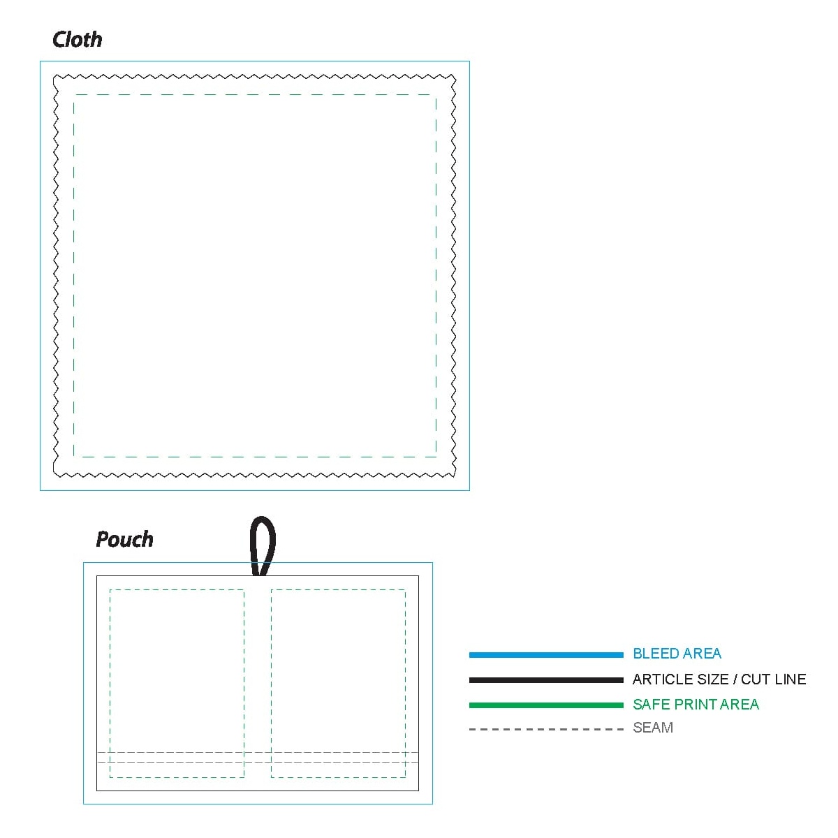 Auf der Tasche und Tuch (150 x 150 mm)