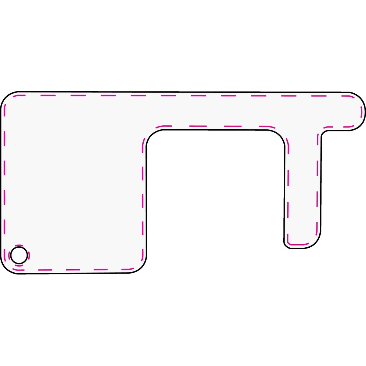 mittig Vorderseite (48 x 98 mm)