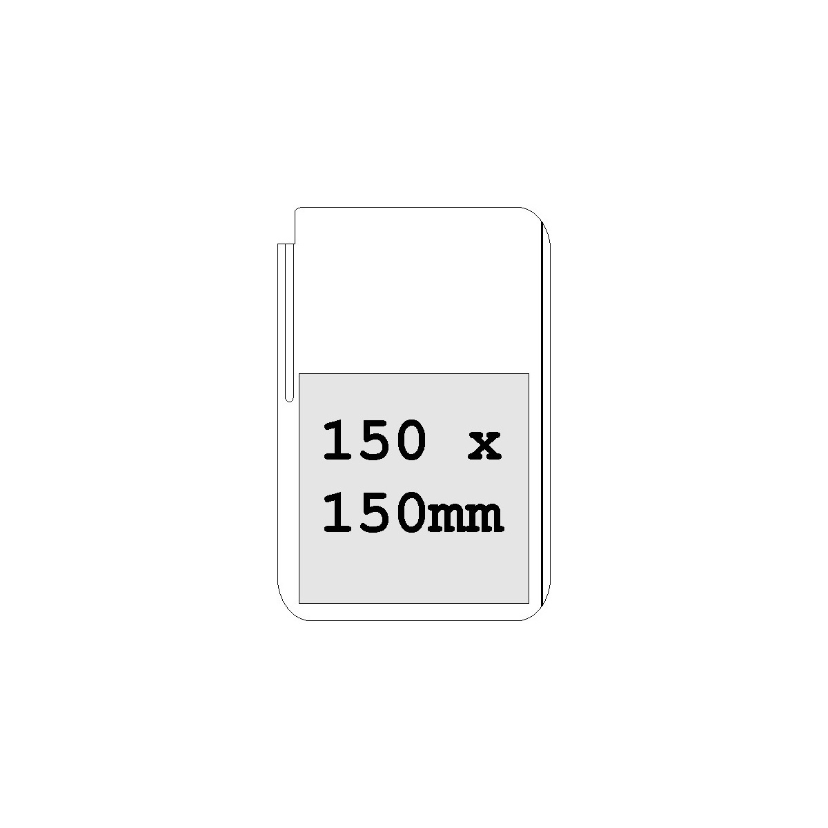 hinten (150 x 150 mm)