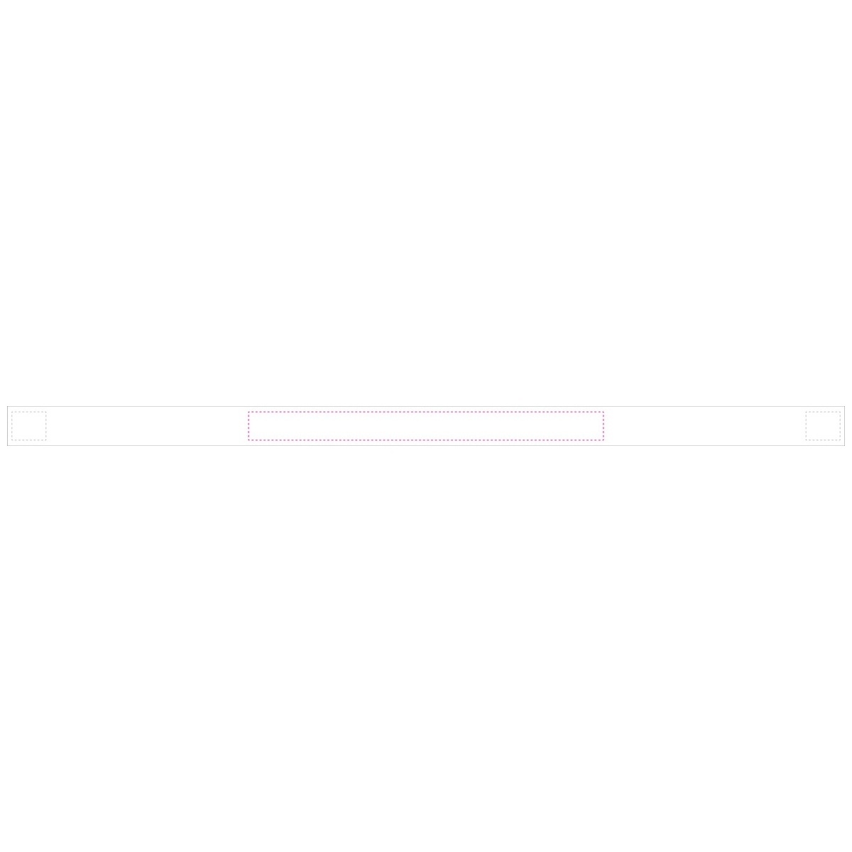 mittig auf Hutband (20 x 250 mm)
