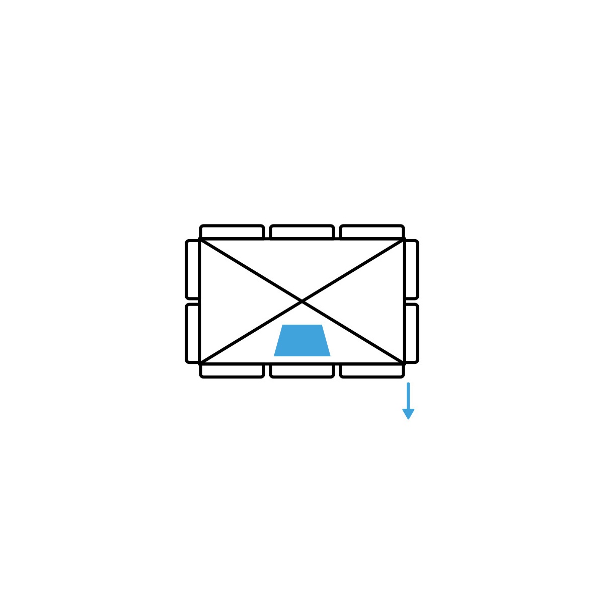 1 Segment Sonnenschirm (25 x 20 x 36 cm)