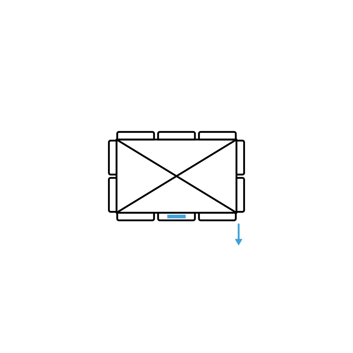 1 Volant (36 x 8 cm)