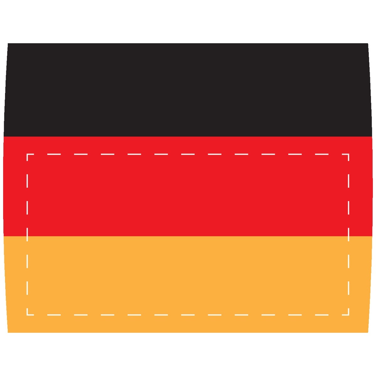mittig auf gelbes und rotes Segment (50 x 100 mm)