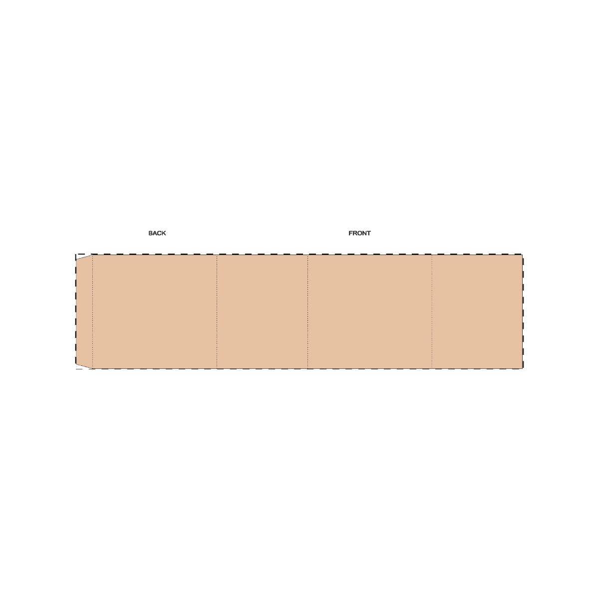 Maßgefertigte Kraft-Papierbanderole (433 x 110 mm)
