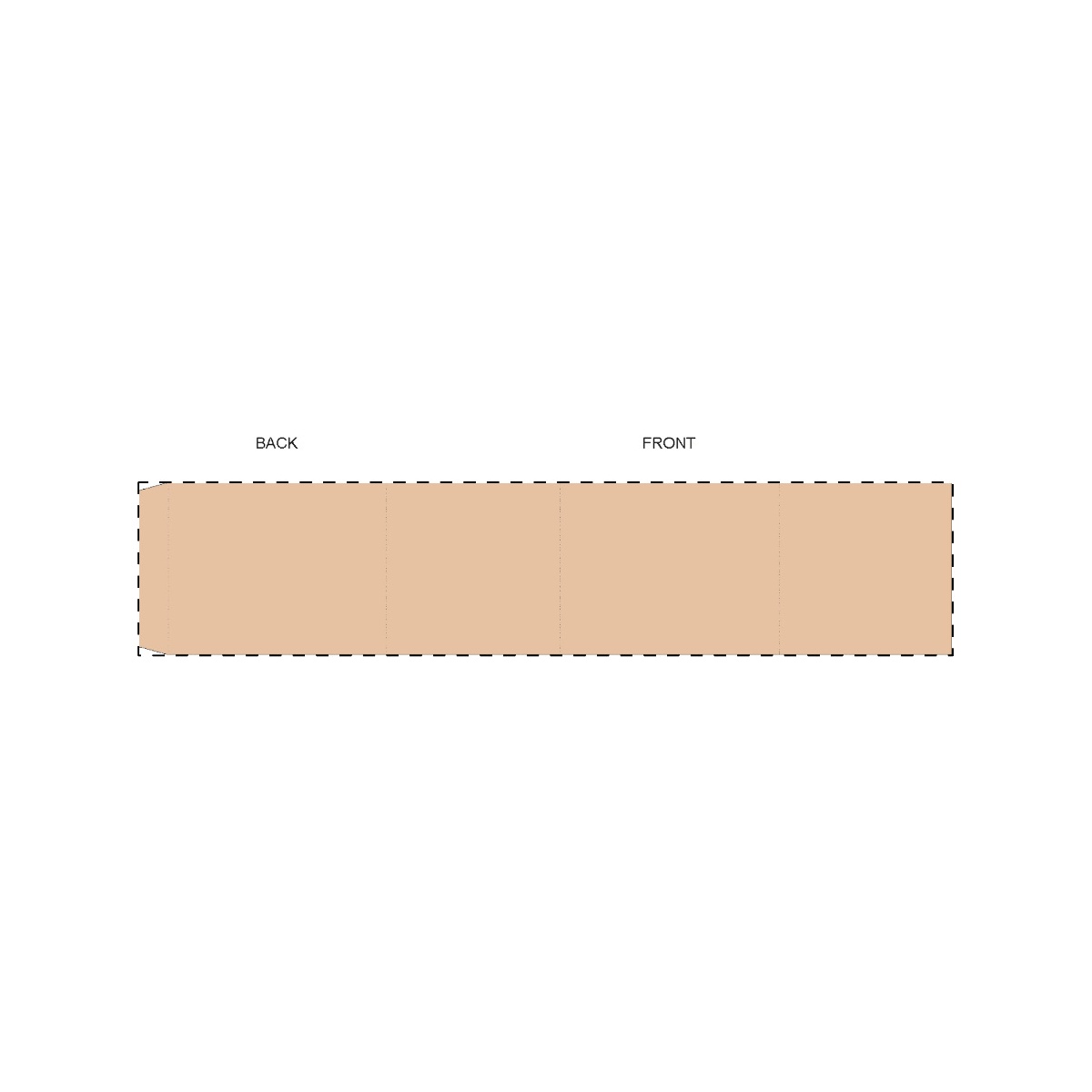 Maßgefertigte Kraft-Papierbanderole (441 x 93 mm)