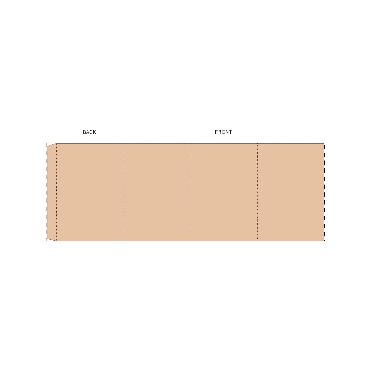 Maßgefertigte Kraft-Papierbanderole (398 x 140 mm)