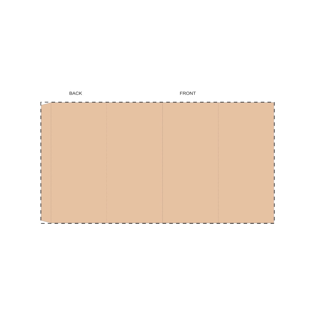 Maßgefertigte Kraft-Papierbanderole (381 x 197 mm)