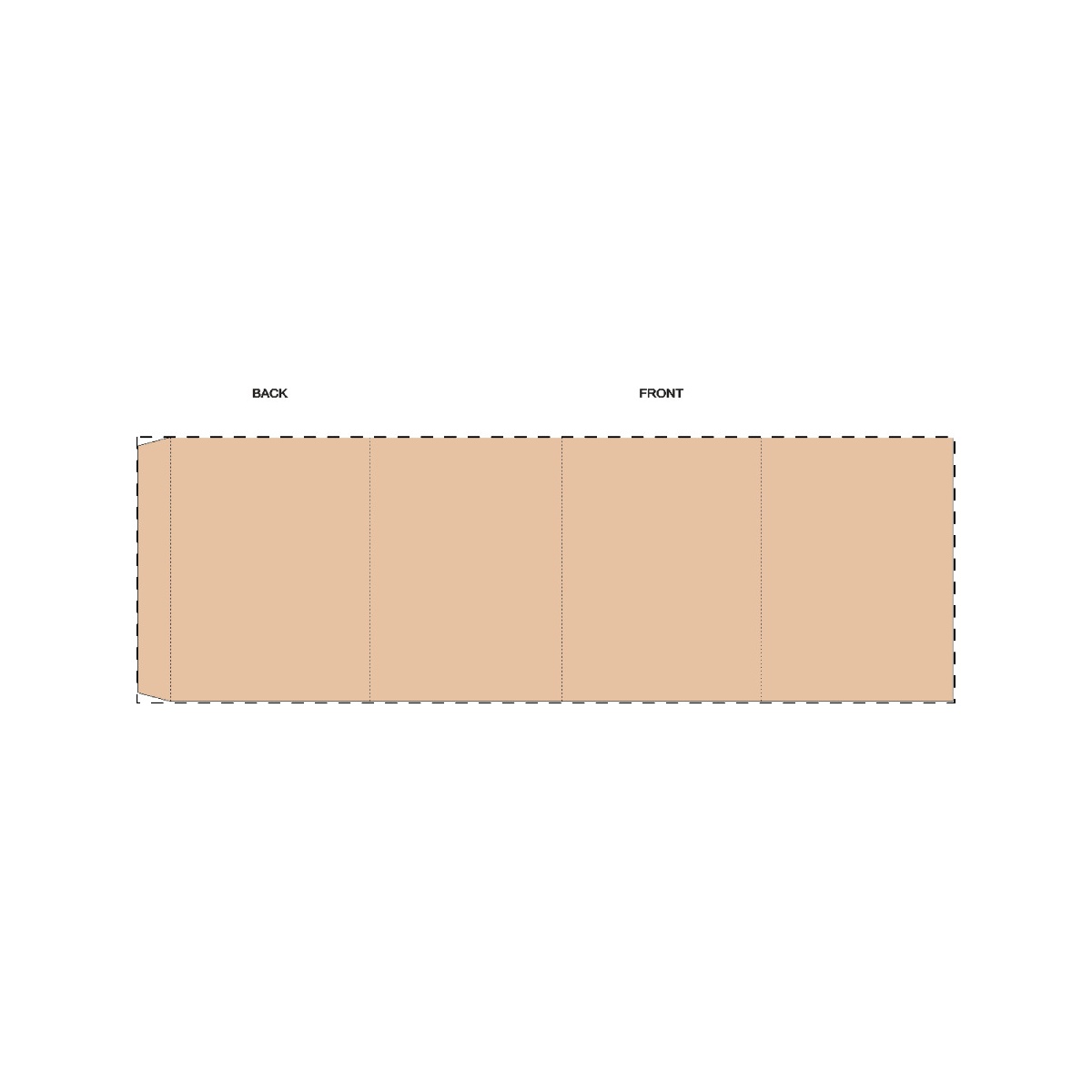 Maßgefertigte Kraft-Papierbanderole (395 x 128 mm)
