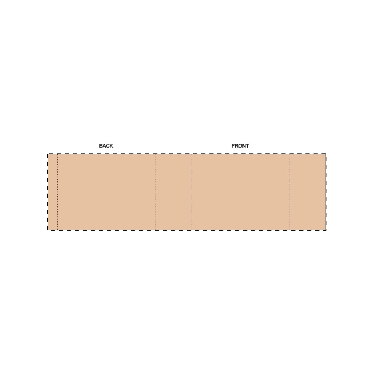 Maßgefertigte Kraft-Papierbanderole (288 x 83 mm)