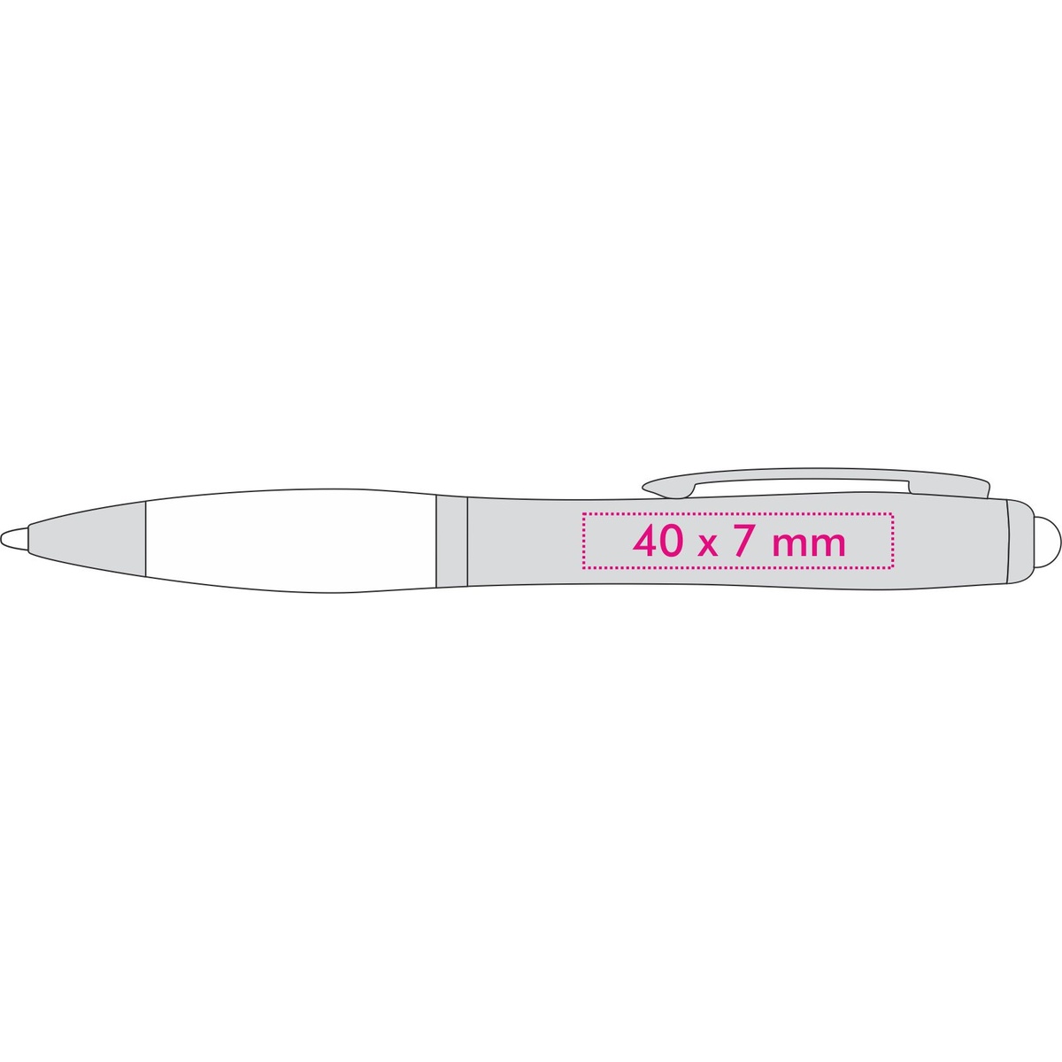 gegenüber von Clip (4 x 0,7 cm)