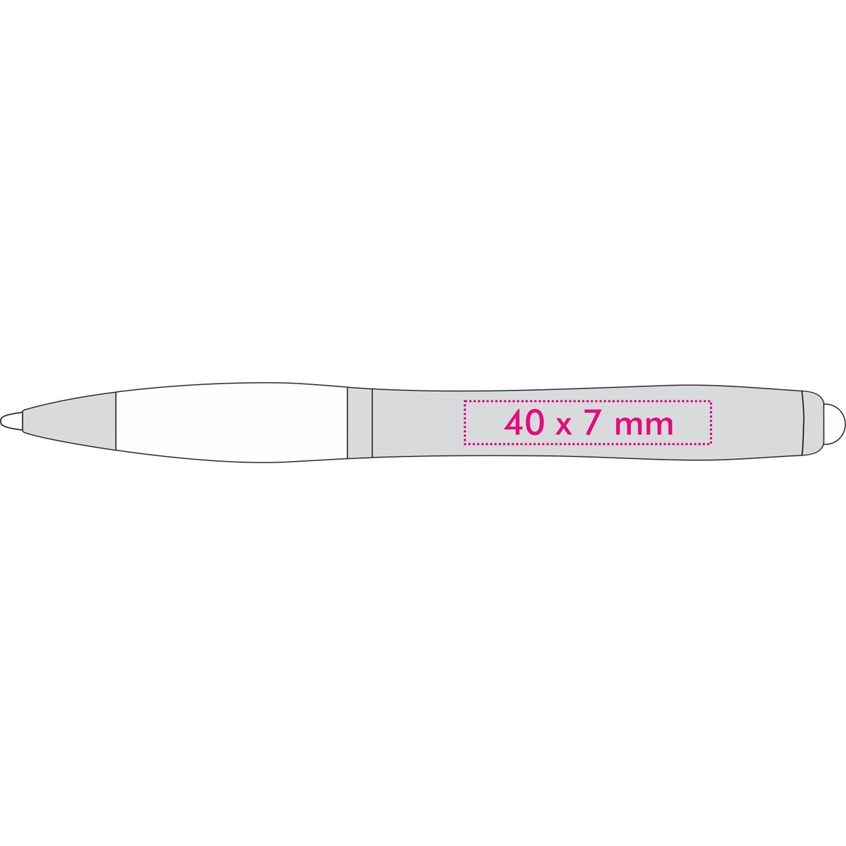 links vom Clip (3 x 0,6 cm)