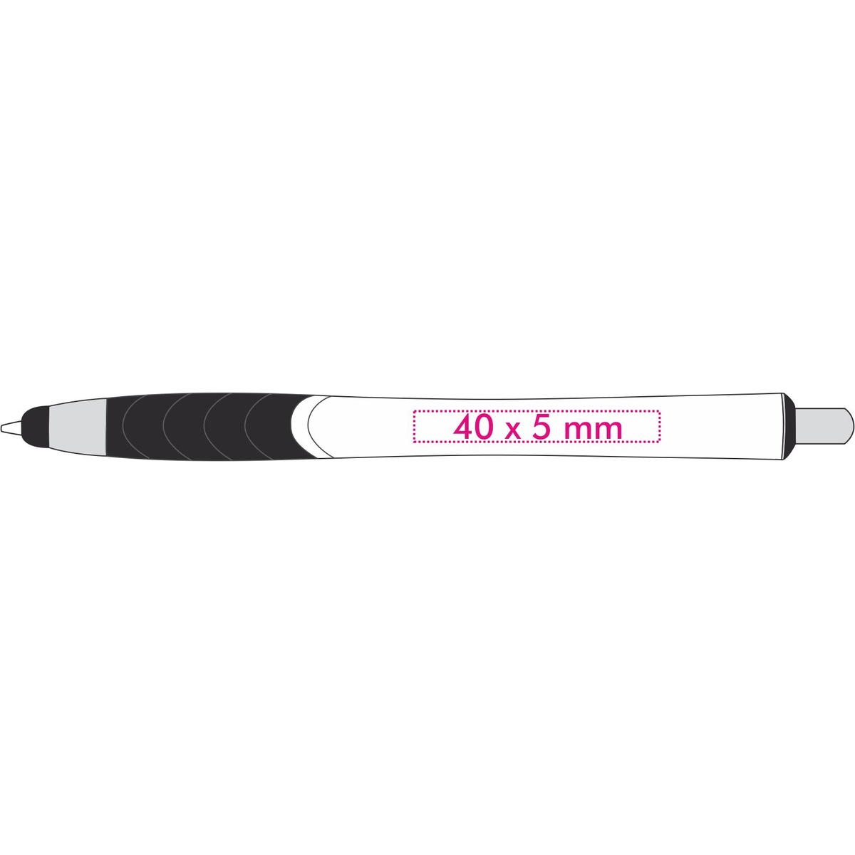 links vom Clip (4 x 0,5 cm)