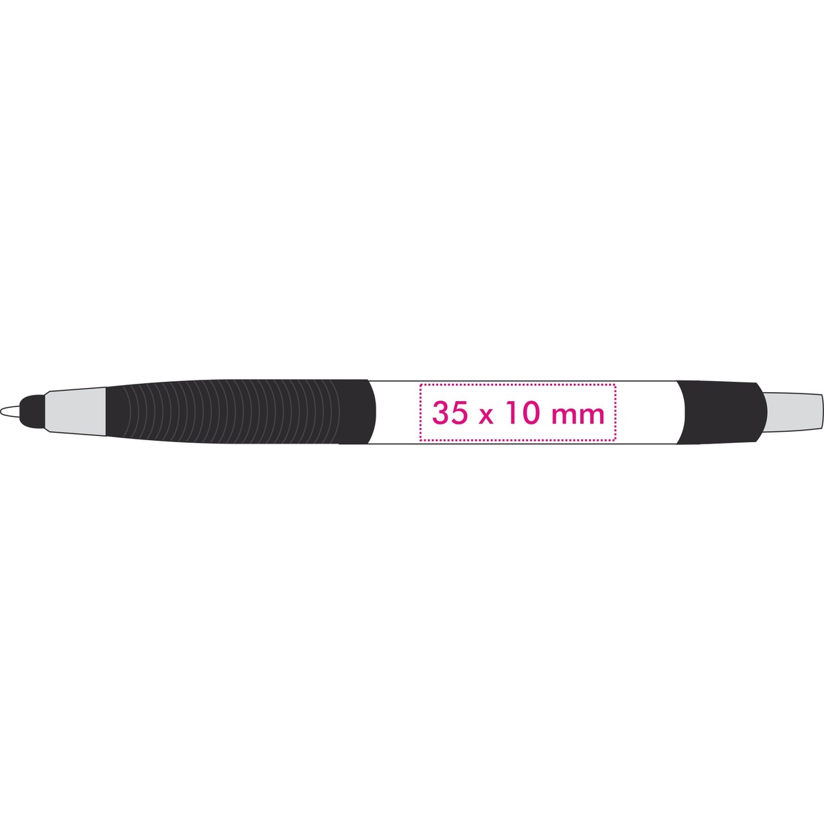 links vom Clip (3 x 0,5 cm)