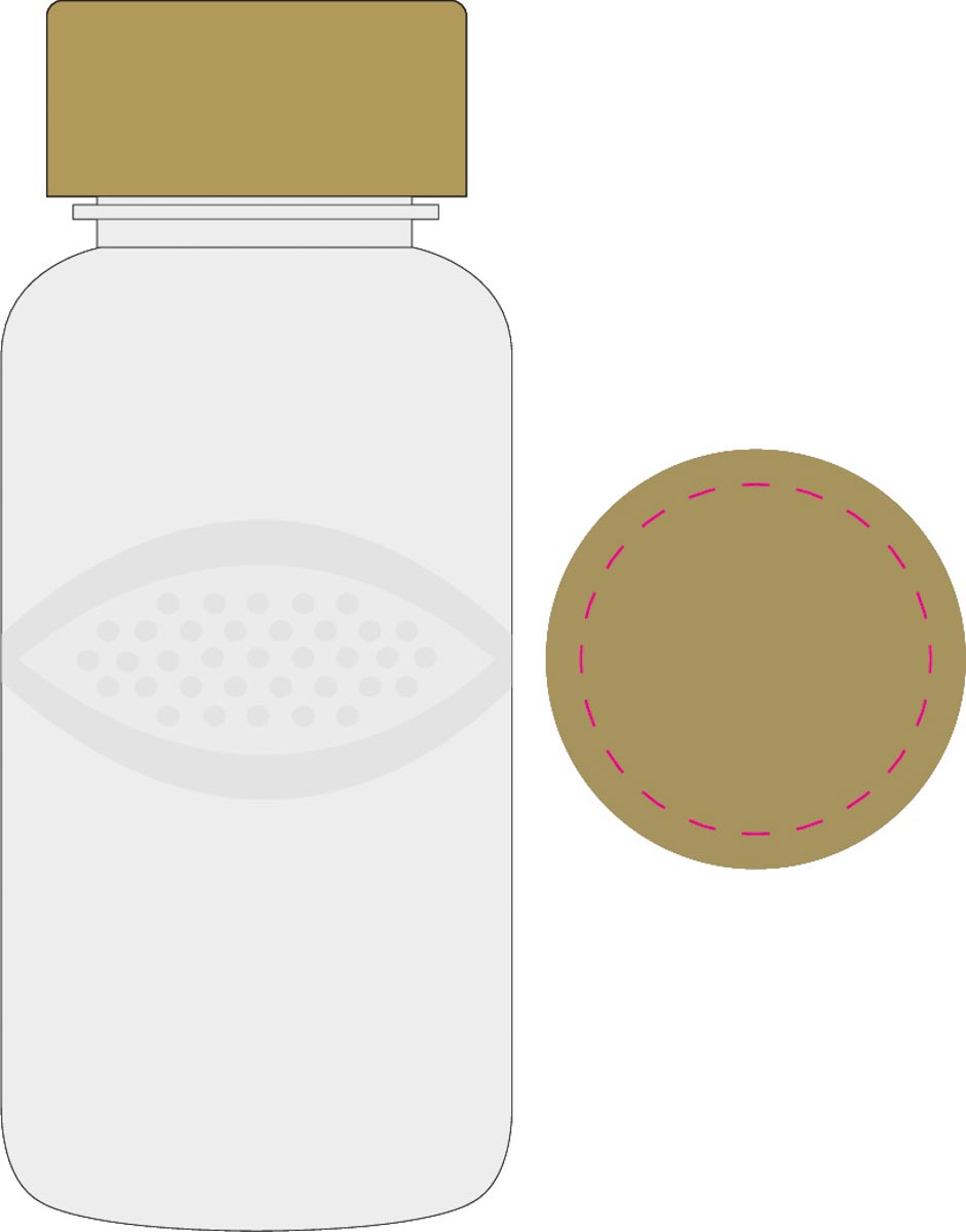 auf Deckel (Ø 5 cm)