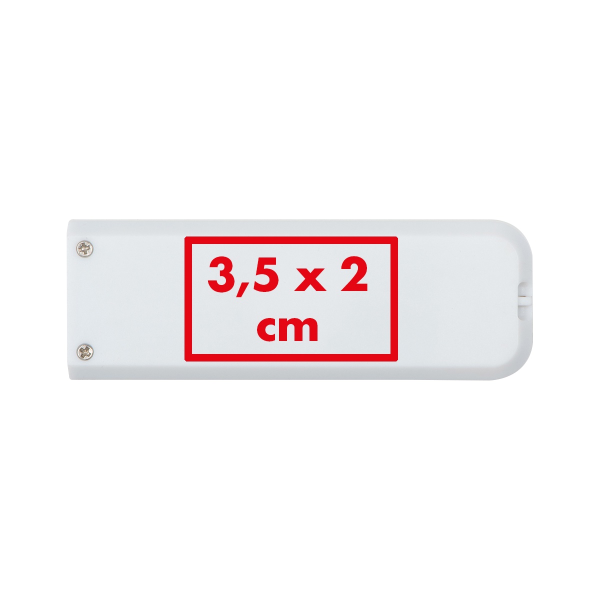 Auf der Rückseite (3,5 x 2 cm)