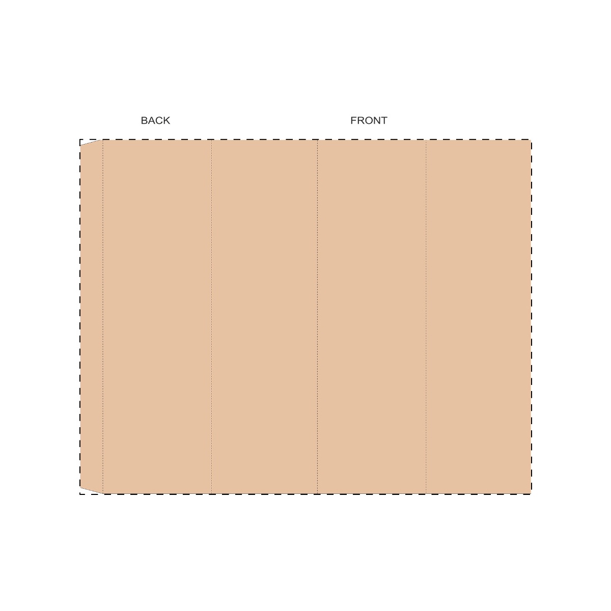 Maßgefertigte Kraft-Papierbanderole (321 x 252 mm)