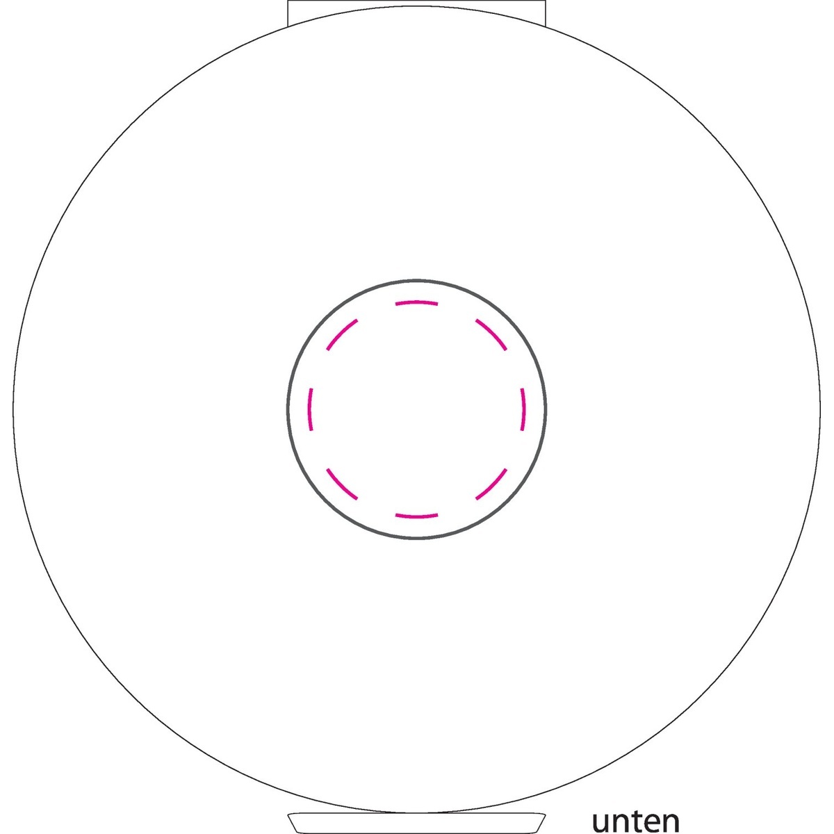unten (Ø 25 mm)