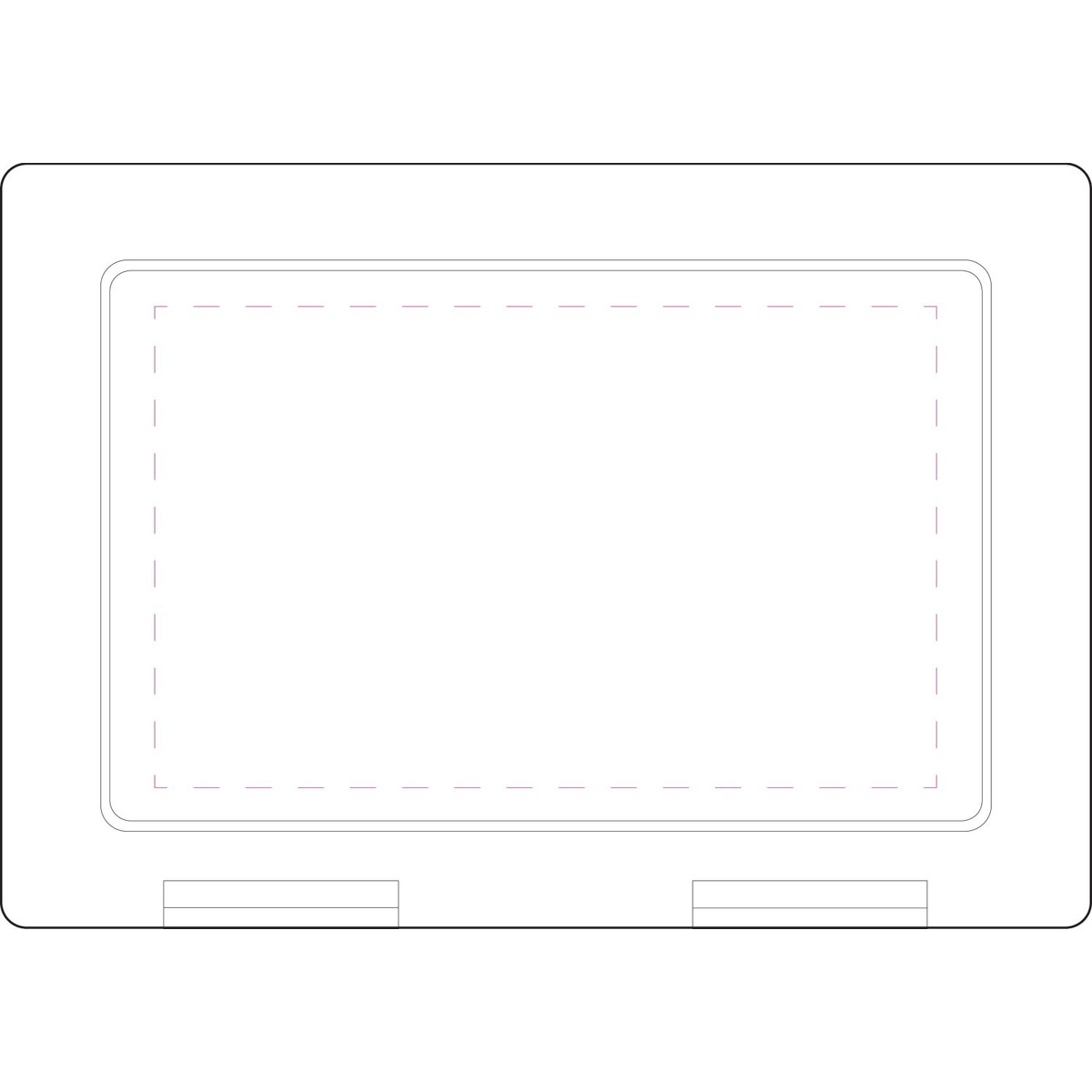 auf Deckel mittig (80 x 130 mm)