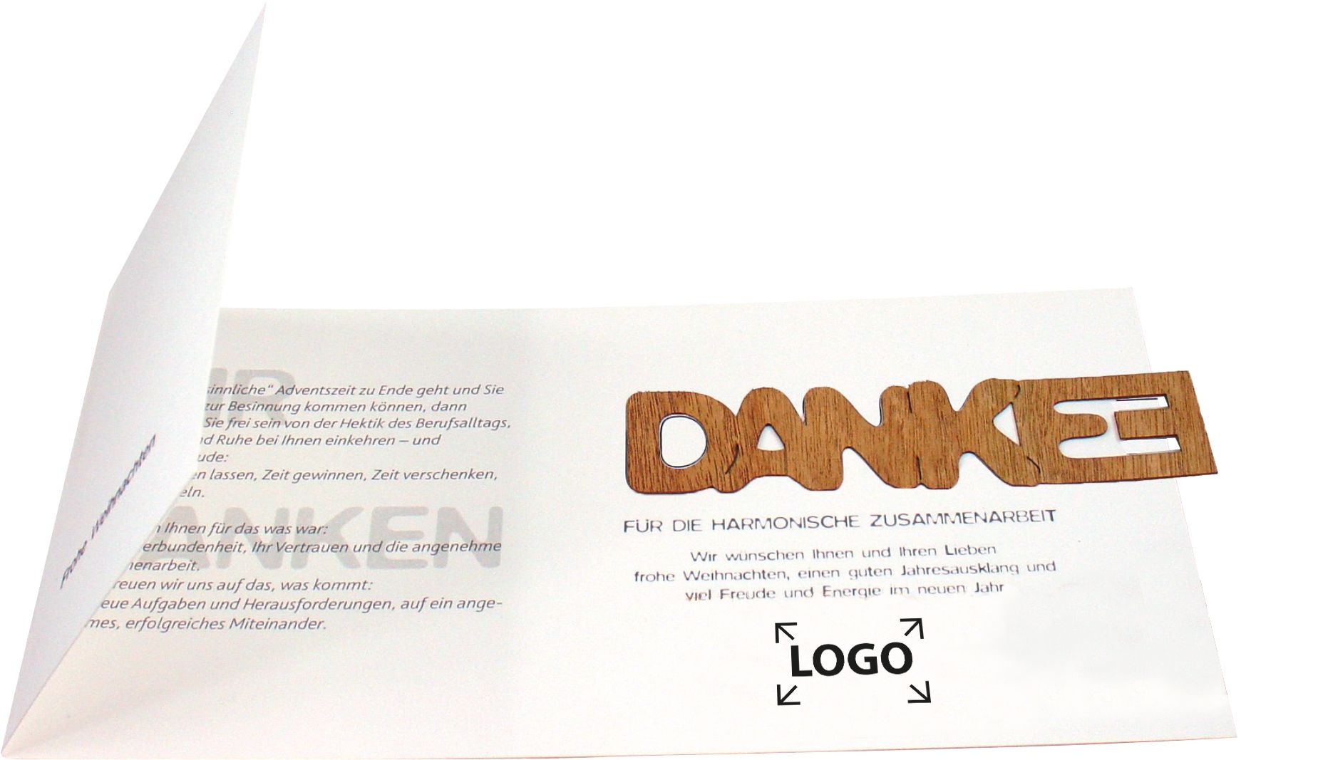 auf die Karte (29,2 x 10,5 cm)