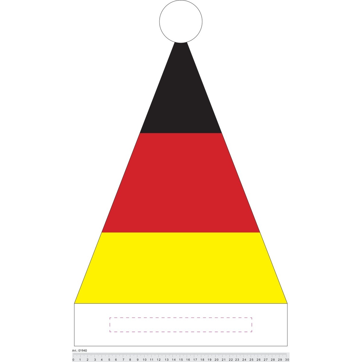 auf das weiße Band (20 x 200 mm)