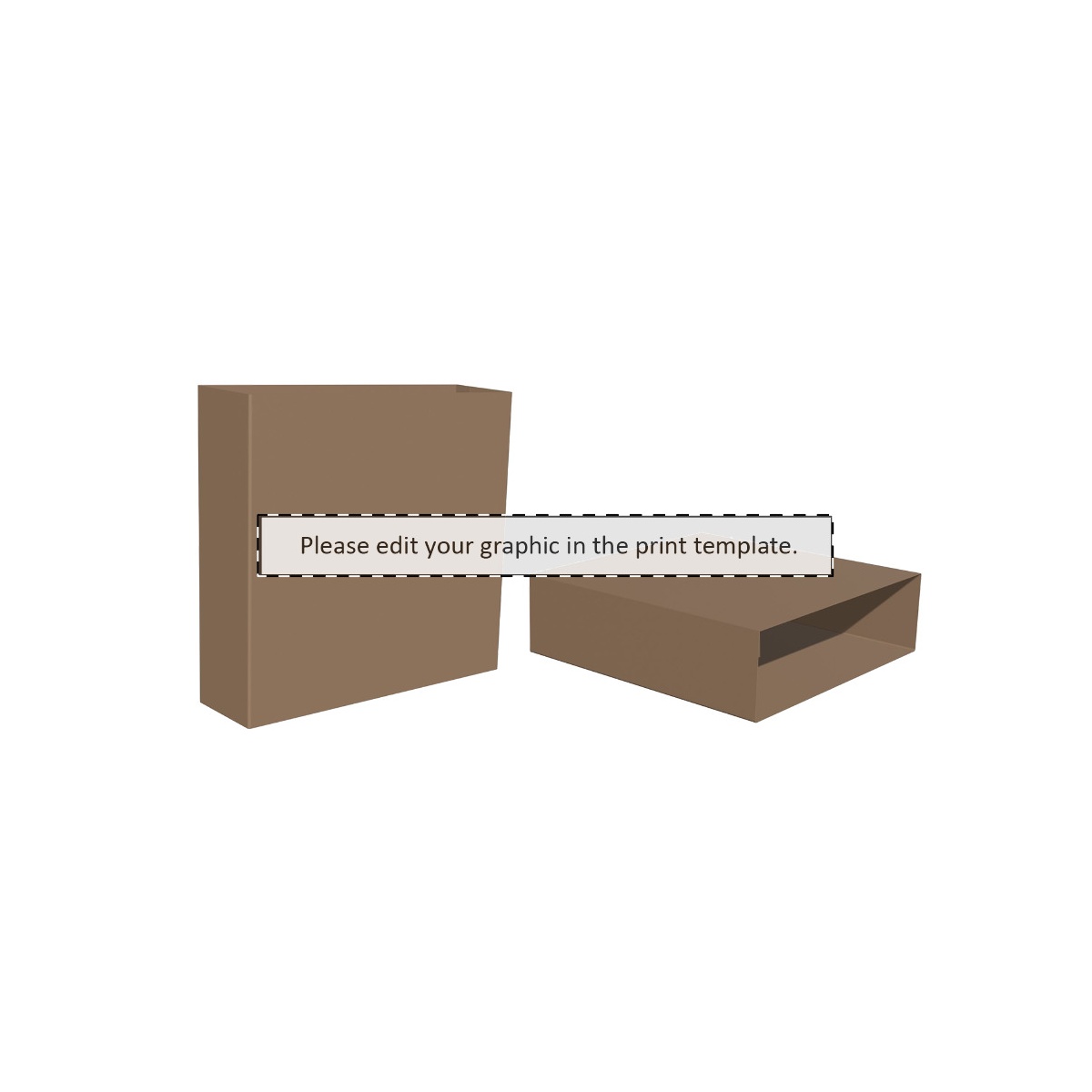 Maßgefertigte Kraft-Papierbanderole (360 x 146 mm)