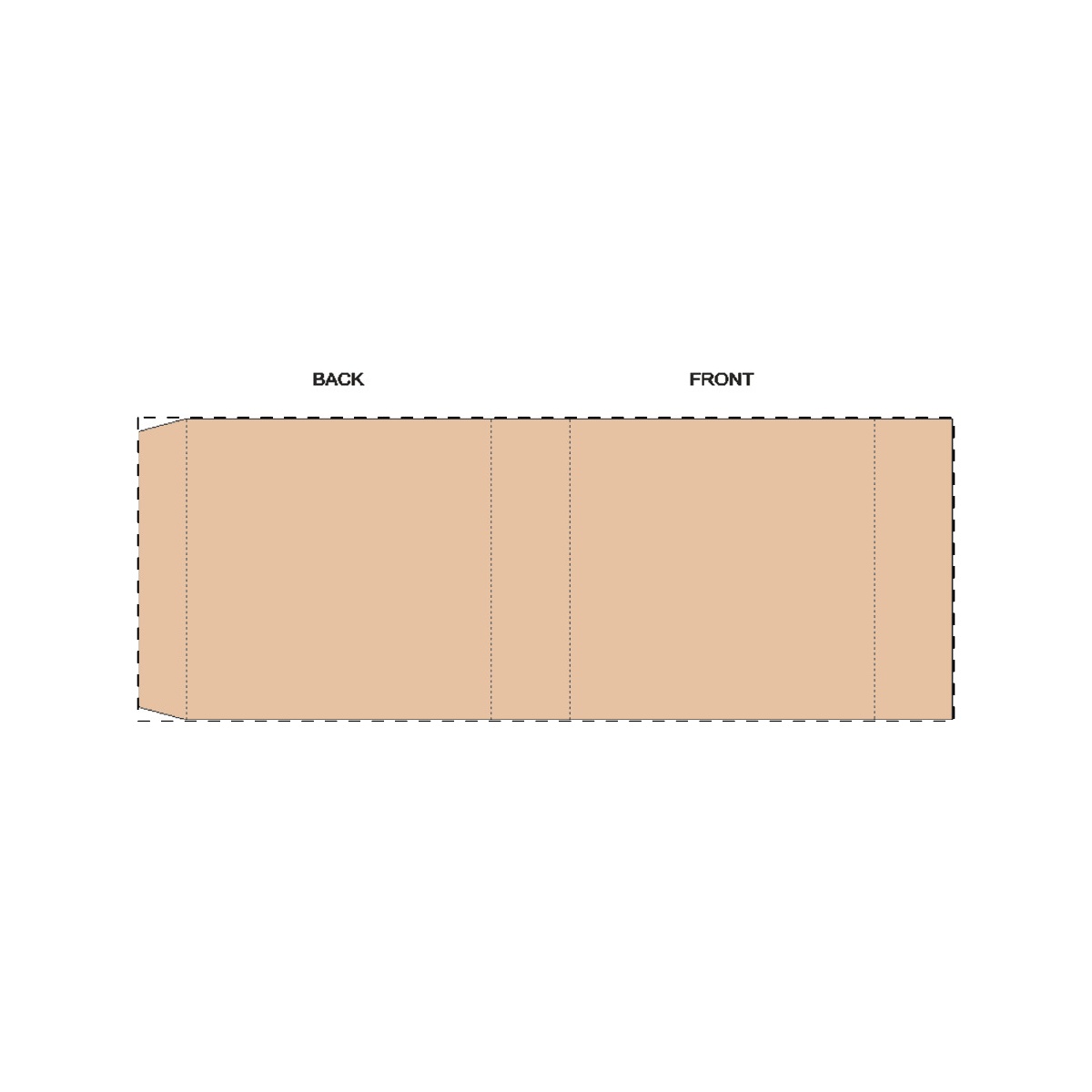 Maßgefertigte Kraft-Papierbanderole (271 x 100 mm)