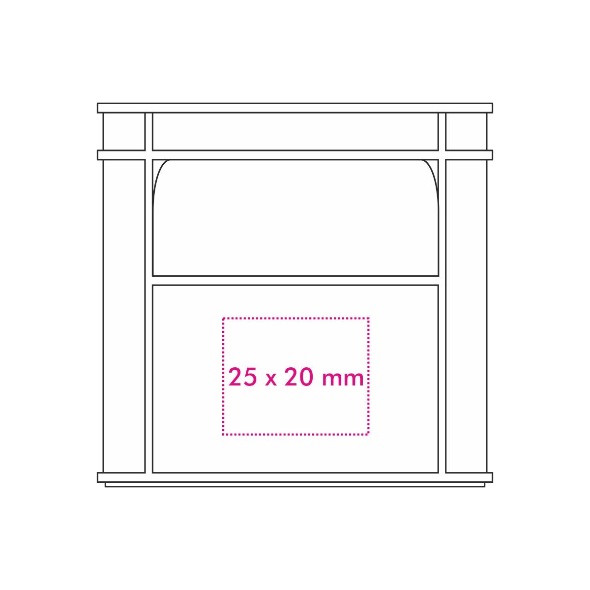 rechts (2,5 x 2 cm)