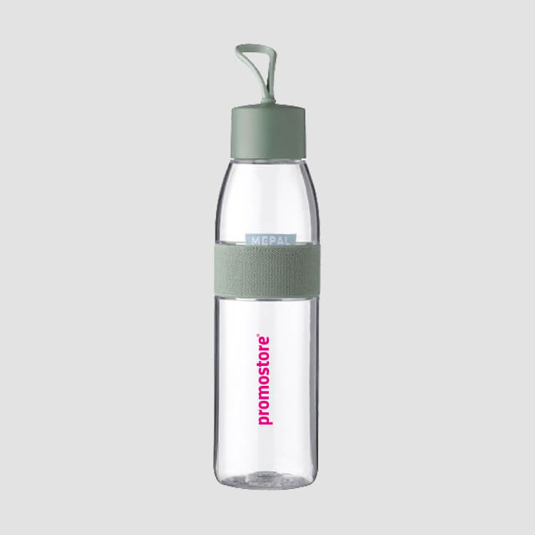 Mepal Trinkflaschen mit Logo bedrucken Durchsichtige Trinkflasche mit Halterung von der Marke Mepal