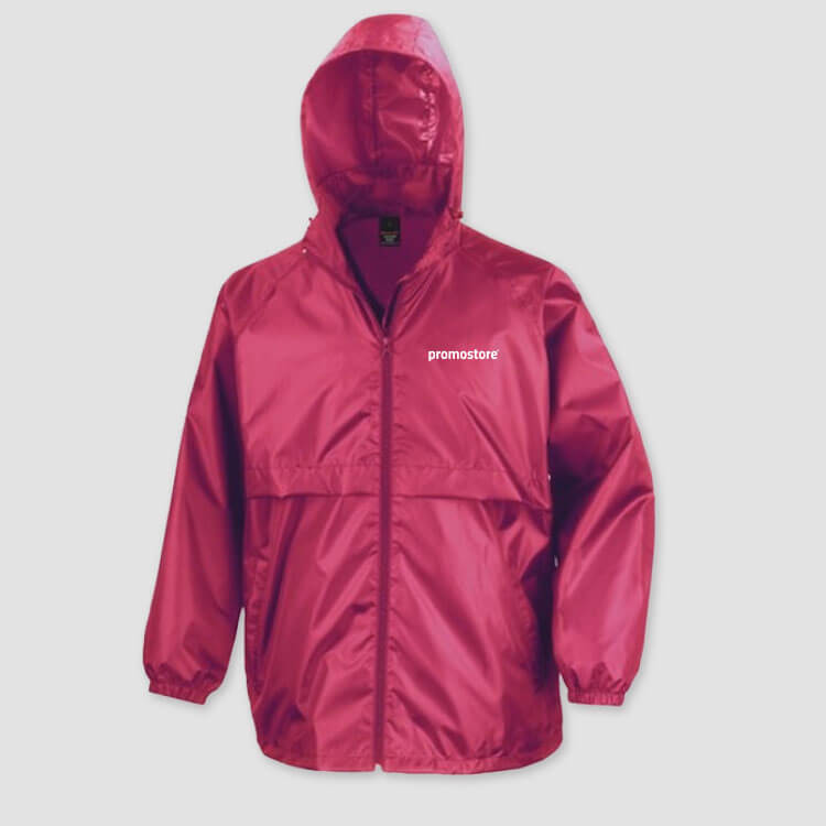 Mit Logo bedruckte Regenjacke Mit Logo bedruckte Regenjacke